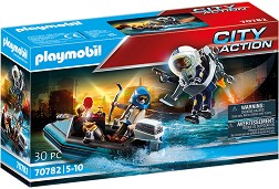 Playmobil City Action - Полицейска джет-раница и лодка — 70782