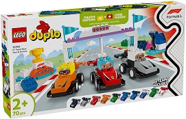 LEGO Duplo - Отбор състезателни коли F1 и шофьори - Детски конструктор — 10445