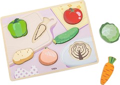 Зеленчуци - Дървен пъзел от 7 части — Viga Toys 44703