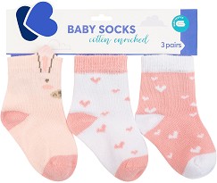 Детски чорапи Kikka Boo - 3 чифта, от колекцията Rabbits in Love - продукт