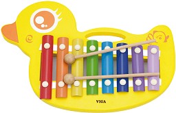 Дървен ксилофон Пате - Viga Toys - С 2 палки — 59769