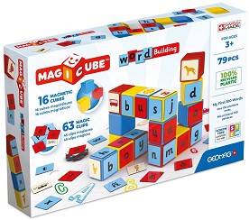 Магнитен конструктор Geomag - Съставяне на думи - От 79 части, от серията Magicube — 259