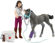 Фигурки на ветеринарен лекар и конче - Schleich - От серията Horse Club — 42752