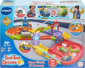 Интерактивна състезателна писта с дистанционно - Vtech - От серията Toot-Toot Drivers