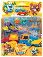 Превозни средства с фигурки Super Zings Bakery Blast - Комплект за игра с аксесоари — Goliath 32735