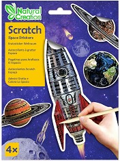 Нарисувай сам скреч стикери Космос - Avenir - Творчески комплект от серията Natural Creation — CH232078