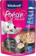 Пауч за котки Vitakraft Delice - 85 г, с американска треска, от серията Poesie