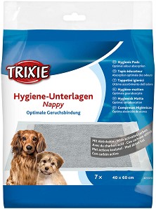 Хигиенни постелки за кучета с активен въглен Trixie - 7 броя, 40 × 60 см