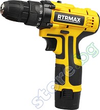 Акумулаторна бормашина 12V RTRMAX RTM332 - С 2 батерии, зарядно и куфар