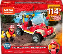 Детски конструктор Mega - Пожарникарски автомобил - От серията Wonder Builders — GLK52