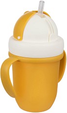 Неразливаща се чаша със сламка Canpol babies Matte Pastels - 210 ml, за 9+ месеца - чаша