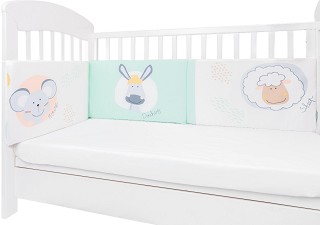 Обиколник за бебешко легло Kikka Boo - За легла 60 x 120 или 70 x 140 cm, от серията New Friends - продукт