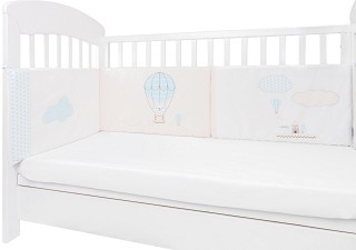 Обиколник за бебешко легло Kikka Boo - За легла 60 x 120 или 70 x 140 cm, от серията Puppy on Balloon - продукт