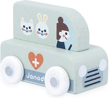 Детска ветеринарна линейка - Janod - От серията Cross Roads — J05946