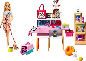 Кукла Барби Mattel - Магазин за домашни любимци - На тема Barbie — GRG90