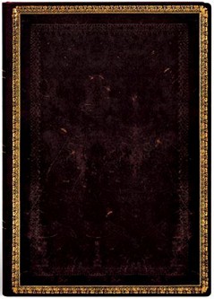 Тефтер Paperblanks Black Moroccan - 13 × 18 см, с широки редове от колекцията Old Leather