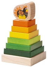 Дървена низанка Cubika - Пилета - 8 части — 15276