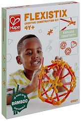 Детски бамбуков конструктор HaPe 3 в 1 - От серията Flexistix — 5567