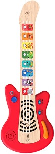 Дървена сензорна китара HaPe - Със звук и светлина от серията Baby Einstein — 800901