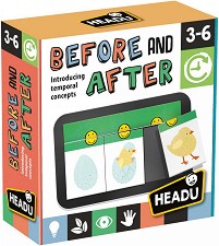 Преди и след - Детска образователна игра с карти — Headu MU27033
