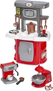 Детска кухня 3 в 1 Ecoiffier - С аксесоари, от серията 100% Chef — 7600001689