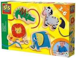 Животни за нанизване SES Creative - Образователен комплект — 14633