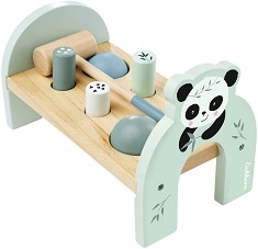 Дървена игра с чукче - Eichhorn - С 6 цветни елемента — 100003802