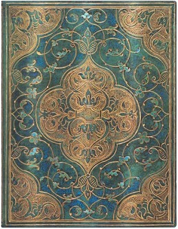 Тефтер Paperblanks Turquoise Chronicles - 18 × 23 см, с редове