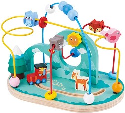 Дървен лабиринт Lelin Toys - Вълшебна гора — L10301