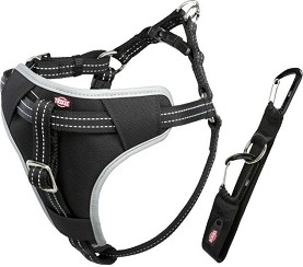 Светлоотразителен нагръдник с повод за кола за кучета Trixie Car Harness Comfort — L