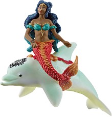 Фигурки за игра Русалката Изабела на делфин - Schleich - От серията Bayala — 70719