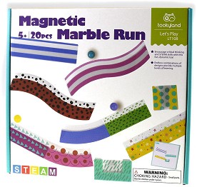 Магнитна писта с топчета Tooky Toy - Marble Run — LT108