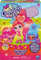 Кукла с дълга ароматна коса Posie Peach Spin Master - С домашни любимци и аксесоари от серията Candylocks — 60543