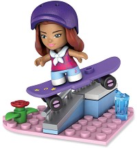 Конструктор Барби Mattel - Скейтбордистка - С 21 части и аксесоари от серията Barbie — GWR24