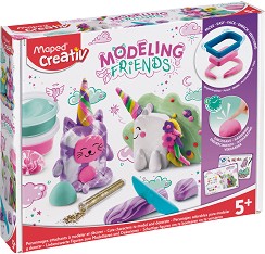 Моделирай сама Maped - Коте и еднорог - Творчески комплект от серията Creativ
