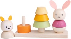 Дървена низанка Bigjigs Toys - Горски животни — 34018