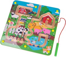 Лабиринт - Фермерски двор - Логическа игра — Bigjigs Toys 34010