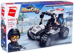 Детски конструктор Qman - Офроуд автомобил - От серията Mine City — 11011-4