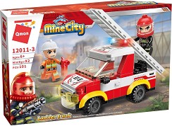 Детски конструктор Qman - Пожарна команда - От серията Mine City — 12011-3