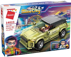 Детски конструктор Qman - Автомобил Roar SUV-38 - От серията Mine City — 14023