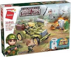 Детски конструктор Qman - Нападение с водни джипове - От серията Combat Zones Fire — 21011