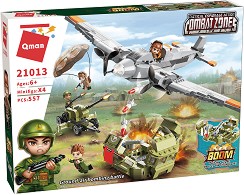 Детски конструктор Qman - Въздушна бомбардировка - От серията Combat Zones Fire — 21013