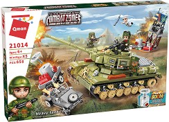 Детски конструктор Qman - Военен танков корпус - От серията Combat Zones Fire — 21014