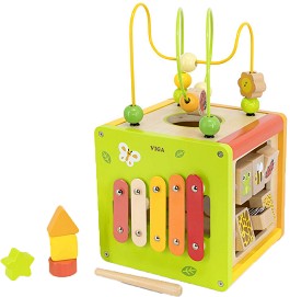 Дървен дидактически куб - Viga Toys — 44716