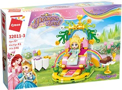 Детски конструктор Qman - Трон върху дъга - От серията Princess Leah — 32011-3