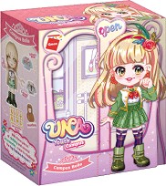 Фигурка с конструктор Qman - Ученичка - От серията Una — 34012-4