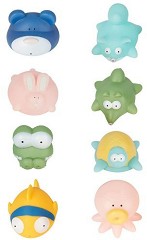 Гумени играчки за баня Badabulle Pastel - 8 броя — В017023