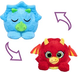 Обръщаща се плюшена играчка Eolo Toys - Дракон - От серията Zippetz — ZP001