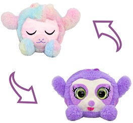 Обръщаща се плюшена играчка Eolo Toys - Ленивец - От серията Zippetz — ZP001