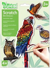 Нарисувай сам скреч стикери Птици - Avenir - Творчески комплект от серията Natural Creation — CH232075